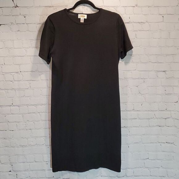 Talbots black knit short sleeve dress size S - Picture 1 of 8